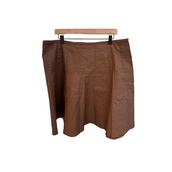 Lauren Jeans Co. Women's Brown Skirt Size 16 Cotton & Elastane 20.5" Waist - Picture 1 of 7